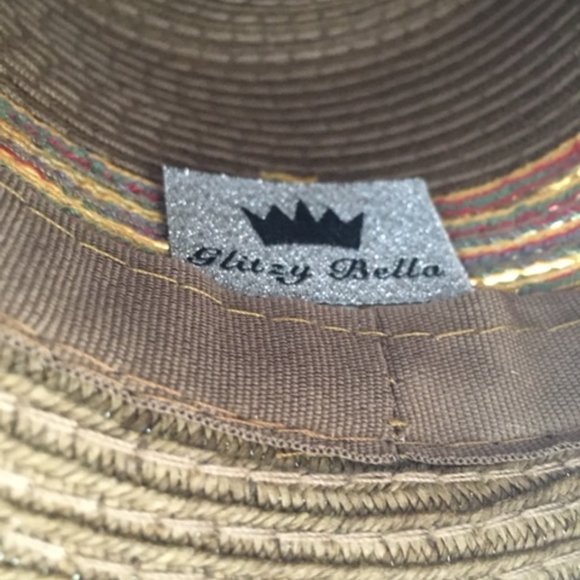Glitzy Bella Straw Fedora - Picture 4 of 4